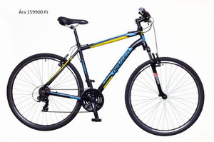 Felnőtt kerékpár - Neuzer X100 ffi fekete kek sarga